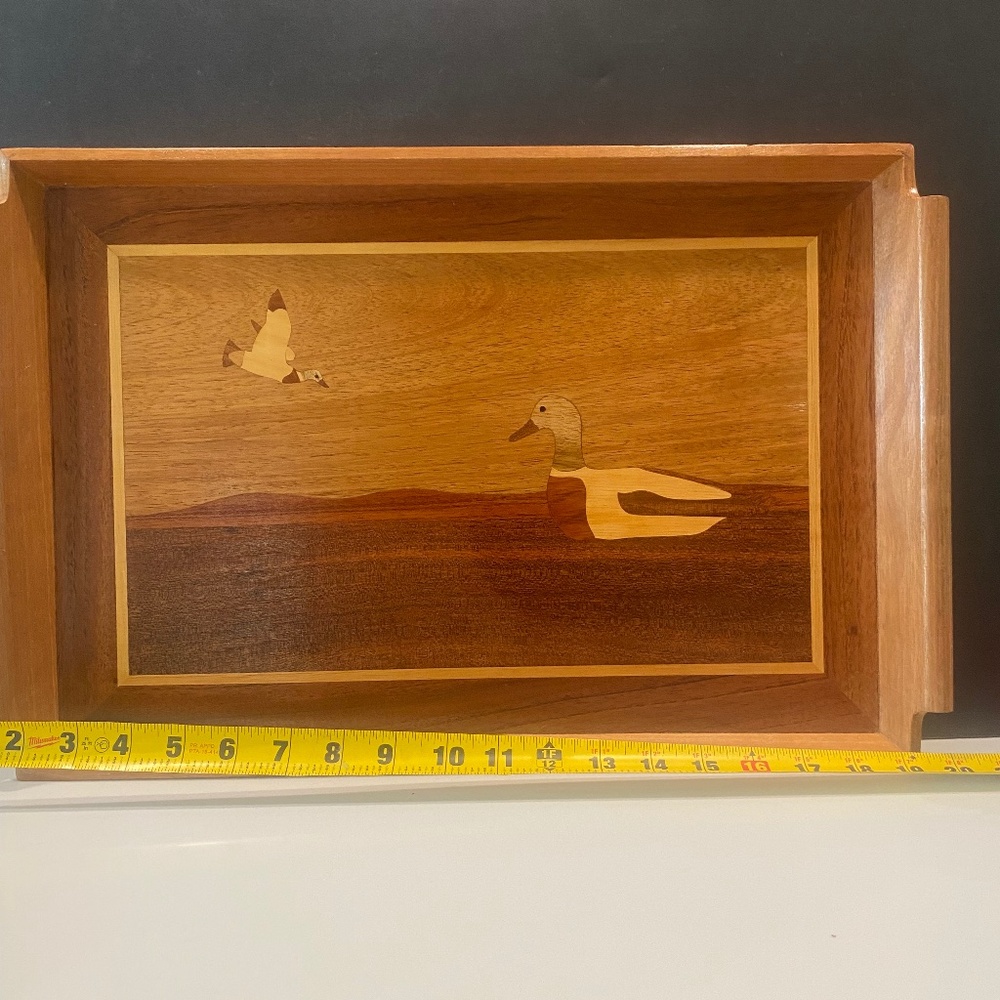 Midcentury Modern Wooden Tray